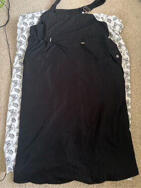 SHEIN Black Maxi Pinafore Skirt with Adjustable Straps